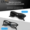 Okulary przeciwsłoneczne Elbru modne męskie okulary przeciwsłoneczne LCD spolaryzowane soczewki inteligentna zmiana koloru regulowane 7 kolorowych soczewek okulary przeciwsłoneczne Trend dla kobiet UV400 L230523