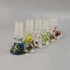 Glass USA Colorful Wig Wag Smoking 14MM 18MM Male Joint Herb Tobacco Filter Bowl Oil Rigs Portable Replaceable Bubbler Waterpipe Bong DownStem Cigarette Holder DHL