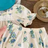 衣類セット夏の赤ちゃんの短袖のスーツ花柄のスリーブトップとショーツガールの衣装セット0-3tかわいい新生児