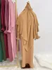 Ethnic Clothing Muslim Woman Prayer Outfit Islamic Clothing Ramadan Eid Hijab Dress Dubai Turkey Abaya with Extra Long Head Scarf Khimar Jilbab 230529