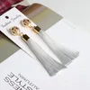 Dangle Earrings Long Tassel Word Typle Exaggerate Drop Knit Acrylic Fashion Hanging Women Jewelry Girls Party Gift