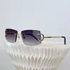 Lunettes de soleil pour hommes et femmes luxe or poli platine plaqué métal carré Taille 57 19 140 haute qualité vintage femmes verre