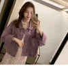 Racing Jackets 2023 Spring And Autumn Korean Version Casual Top Small Loose Slim Purple Denim Short Coat Female