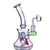 Glass Beaker Bongs Fab Egg Percolator Hookahs Bubbler Recycler Water Pipe Thick Oil Dab Rigs with 14mm Banger Smoking Accessories