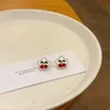 Fashion Style Cherry Stud Earring Round Studs For Women Wedding Party Gift High Quality