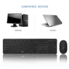 Combos gelékam Ultra Slim 2.4 GHz USB -tangentbord och muskombination för PC -bärbar datorfönster xp 7/8/9 Ergonomisk tangentbord och mus i full storlek