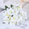 Dekoratif çiçekler beyaz pembe ortanca buket ipek yapay ev odası açık düğün kemer dekorasyon sahte çiçek