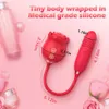 Massager Powerful Rose Dildo Thrusting Vibrator for Women G-spot Clitoris Sucker Stimulator Tongue Licking Adults Goods Sucking