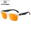 Sunglasses Vintage FOX KNIGHT Polarized Sunglasses Men Brand Designer Reflective Mirror Sun Glasses Male Women Retro Square Driving Eyewear L230523