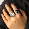 Solitaire Ring Solid 925 Sterling Silver Lucifer Rings with Black Onyx Natural Stone Handmade Statement Ring TV Show Jewelry 230529