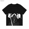 T-shirt da uomo Fashion Mens Designer T Shirt Top Quality Hip hop Style Manica corta Young Boys Cool Pattern Print Tees Nero Taglia S-XL L230520