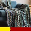 Cobertores Boho malha coberta decoração de cor sólida decoração de casa térmica sofá -cama com grama grossa