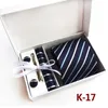 Bow Ties Formal Tie Handkerchief Clips CuffLink Suit Gift Box For Man Wedding Party Neckwear Father's Day Necktie Hanky