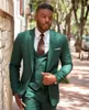 Garnitury męskie klasyczne zielone formalne ślub 3 sztuki na zamówienie stroju na bal maturkę kostium homme ternno masculino blezer zestawy