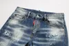 Męskie dżinsy 23 Projektanckie spodnie rozryte High Designer Męskie dżinsy haftowane spodnie mody Spodnie do dziury