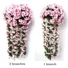 Fleurs décoratives 5 pétales Violet Artificiel Flower Decor Simulation Mur Hanging Orchid Home Balcon Party