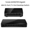 Controllo Tenda 5/8 Porte Gigabit Desktop Switch Ethernet Smart Desktop Switcher 10xfast Ethernet Network 100/1000 Mbps Full o Half Duplex