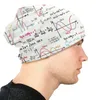 Boinas fórmulas de matemática Números de matemática homens calorosos homens malhas chapéus adultos Skullies Beanies Caps Geek Science Puzzle Bonnet