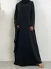 Ethnic Clothing Selle Muslim Woman Abaya With Pockets Islamic Casual And Simple Long Dresses Moroccan Caftan Woman Dubai Abaya Ramadan Black 230529
