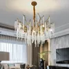 Candeliers 2023 Modern Crystal Teto Chandelier Icelle Luxury Branch para o pingente de decoração de quarto vivo