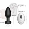Sex Toy Massager 10 lägen Anal Plug Vibrator Wireless Remote Control Vibrators Manliga prostatleksaker för män Gay Par Masturbator 18