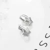 Stud real 925 Brincos de argola de estrela de prata esterlina para mulheres esterlingsilverjewelry Pequeno brinco de crioulo Boucle d'ereille j230529