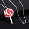 Pendentif Colliers Mignon Bijoux Lollipop Collier 2023 Spirale Pour Femmes Enfants Cadeaux D'anniversaire