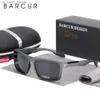 Solglasögon Barcur Brand Solglasögon Män TR90 Frame Ultralight Polariserade Vintage Sun Glasögon för kvinnor Square Eyewear UV400 Protection L230523