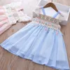 Abiti da ragazza Le ragazze vestono in stile cinese Little Baby Embroidery Hanfu Estate 2023 Principessa per bambini