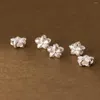 Luźne kamienie szlachetne 1pc/działka 925 srebrne srebrne koraliki kwiatowe koraliki 8 mm ręcznie robione plecione bransoletki dystanse