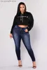 Jeans pour femmes Jeans taille haute taille haute pour femmes Casual Skinny denim fat mom jeans L-5XL prix de gros de haute qualité T230530