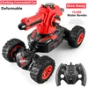 Gesture Sensing Launch Water Bomb Remote Control Tank 30Mins 4WD Lateral Walk Auto Demo 360° Drift Fort Disassembly RC Stunt Car