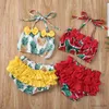 Clothing Sets Summer Swimsuit Kid Baby Girl Watermelon Pineapple Halter Swimwear Bikini Set Bathing Swimming Clothes