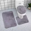 Tapetes de raio 3pcs Conjunto de banheiro u Tipo de chuveiro tapetes de chuveiro absorvente tapete de pé não deslizamento tampa da tampa do pedestal