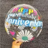 20 pouces coloré joyeux joyeux anniversaire imprimé clair bobo PVC fête d'anniversaire décoration événement fournitures coloré bobo ballon