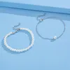 Anklets Zoshi Minimalistyczne dwuwarstwowe łańcuchy kostki dla kobiet mody srebrne platowane kostki biżuterii na plażę