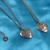 Designer smycken armband halsbands ring forntida familjens samma oräddblösa blind för kärlek snidad hjärta hänge liten färsk stil personaliserad