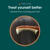 Hårborstar Mr.Green Comb Natural Wood med horn skarvstruktur Fin tand hårkam Antistatisk huvud Akupunktur Point Massage Gift 230529