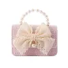 Handbags Kids Mini Handbag Cute Princess Crossbody Bags for Girls Bowknot Party Hand Bag Toddler Linen Purses and Handbags Gift 230530