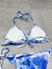 Mischen Sie 2 Arten von Badeanzug-Klassikern, braunes Bikini-Set, Damenmode-Bademode, auf Lager, Bandage, sexy Badeanzüge mit Polsteretiketten #2255