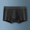 Underbyxor herr underkläder boxare shorts homme 60s modal trosor man solid antibakteriell latex 3d påse manlig cueca calzoncillo