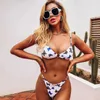 2023 Sexy Butterfly Print DrString Узел Узел STEAL Swimwear Beach Bikini Women's Push Up P230530