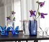Objetos decorativos Figuras esmalte colorido Crystal Butterfly Ornamentos de decoração em casa Presentes de festa de férias 230530