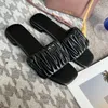 NXY Slippers Summer Brand Women Slipper Fashion Pleated Slip on Sandal Flat Heel Outdoor Casual Beach Slides Shoes Flip Flop 230511