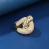 Solitionaire Ring Bridetalk Luxury Corssover Chic Bold Contricing с цирконическими камнями женски