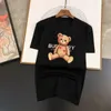 Men's T Shirts 2023 Luxury Design Shirt Man Woman Summer Cotton Short Sleeve Tops Fashion Print Cartoon Bear Blouse Men Oversized Clothes