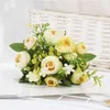 Fleurs décoratives 10 têtes soie artificielle Rose Bouquet noël mariage Table décor maison Scrapbook fausses plantes saint valentin