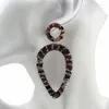 Boucles d'oreilles pendantes longue goutte d'eau pendentif perle déclaration cristal femmes mode à la main coloré corde fil