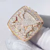 18K Rose Gold Sterling Silver Custom VVS Moissanite Diamond Men Custom Championship Hip Hop Ring