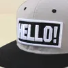 Snapbacks 2021 Nowy hopowy czapka baseballowa unisex hello liter haft guzika dzika bawełna cztery sezony globalny hat na świeżym powietrzu G230529